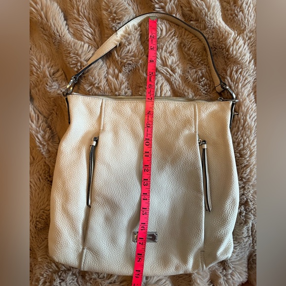 Michael Kors Off White Soft Pebble Leather Hobo Shoulder Bag - Picture 14 of 14